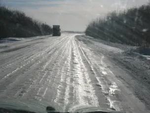 Накат и гололедица в Лукояновском округе.