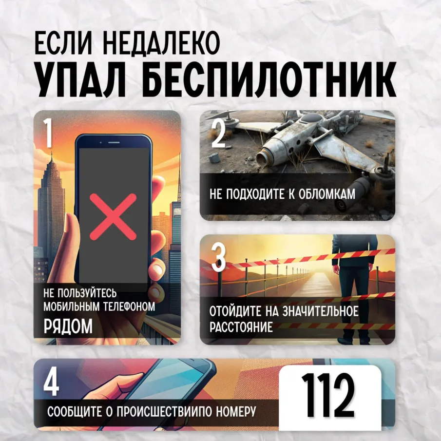 Меры безопасности при обнаружении упавшего БПЛА