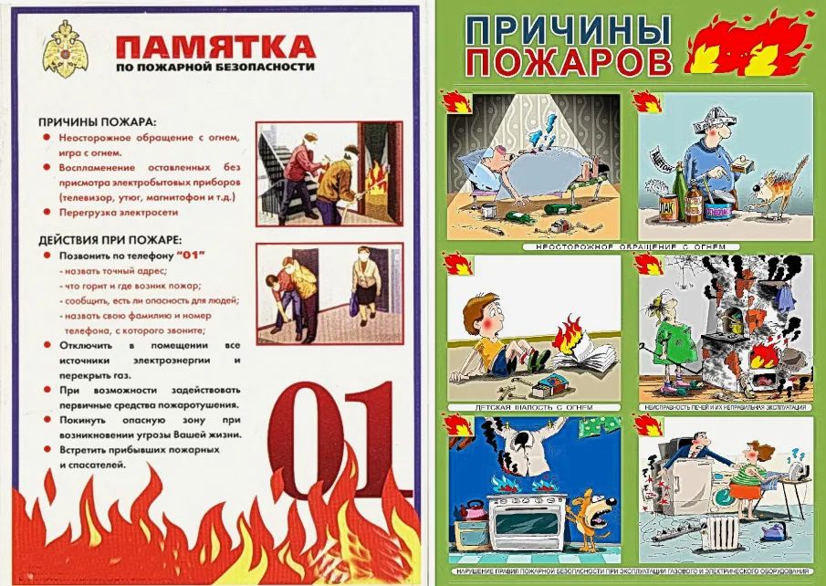 Причины пожаров в быту.