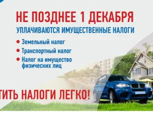 Уплати налоги до 01 декабря 2023 года!