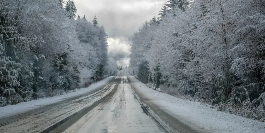 Мокрый снег в Лукояновском районе.