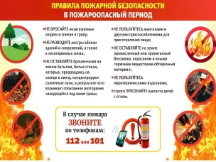 Правила пожарной безопасности в пожароопасный период