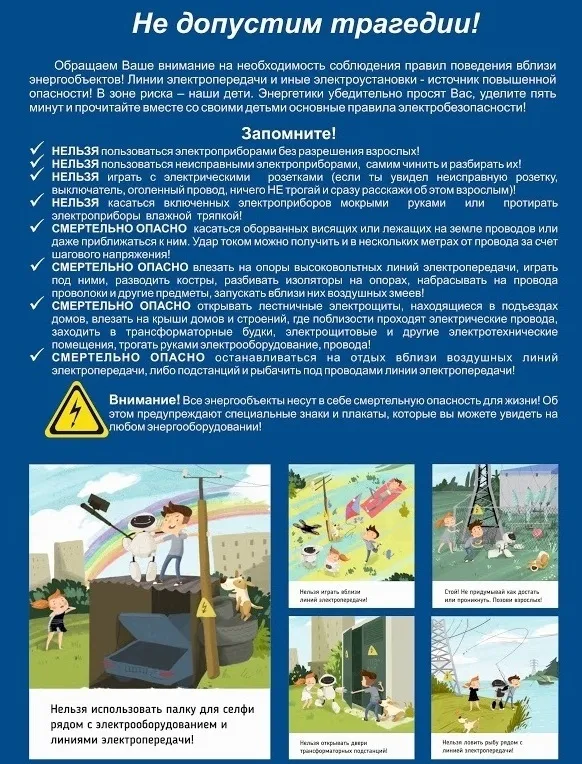 Правила поведения вблизи энергообъектов