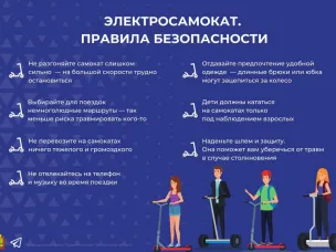 Безопасность на электросамокатах.