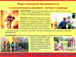 Меры пожарной безопасности.