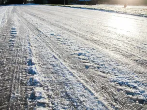 Накат и гололедица в Лукояновском районе.
